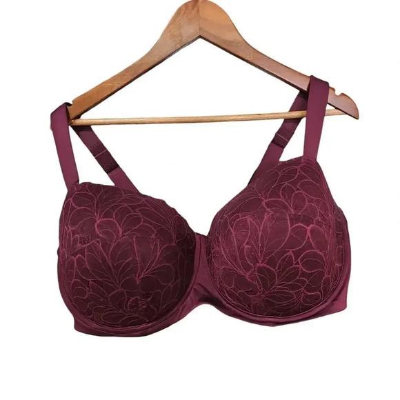 Joyspun Lace Underwire Balconette Bra Purple Size 46DDD - Picture 3 of 5